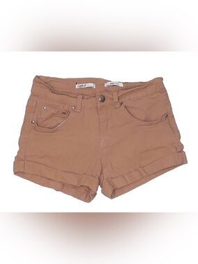 Women’s Brown Roll-Cuff Shorts